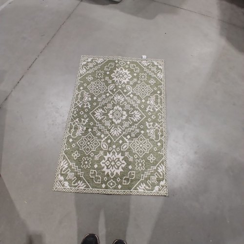 SADIE ACCENT NON-SLIP MAT -36" X 47" - GREEN/CREAM (MODEL:1992776) image 2