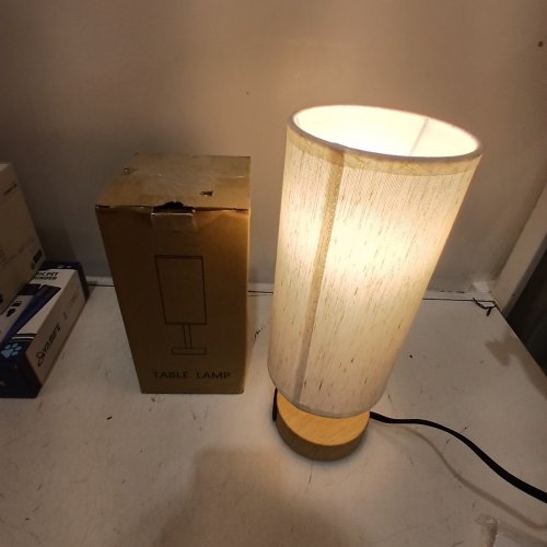 COMPACT TOUCH TABLE LAMP WITH OUTLET - BEIGE image 4