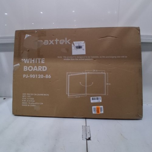 MAXTEK ALUMINIUM FRAME FOLDABLE MAGNETIC WHITE BOARD FOR WALL - 24" X 36" X 24" - WHITE (MODEL:‎PJ-90120-86) image 3