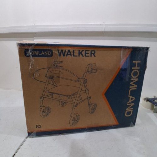 HOMLAND FOLDABLE ROLLATOR WALKERS WITH SEAT FOR SENIORS ADJUSTABLE HANDLES AND SEAT HEIGHT, LIGHTWEIGHT ROLLING WALKER - RED - 350 LB MAX - 8" WHEELS (MODEL: R2) image 4