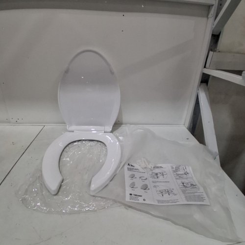 TOwO Elongated Open Front Toilet Seat- 18.11" - white (model: 180498) image 2