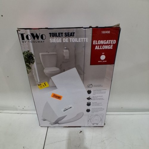 TOwO Elongated Open Front Toilet Seat- 18.11" - white (model: 180498) image 3