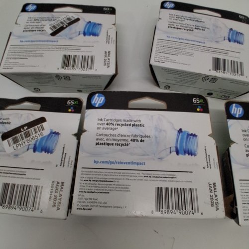 5 *EXPIRED* ASSORTED HP INK CARTRIDGES - 60XL, 65XL - HIGH YIELD BLACK, TRI-COLOUR CYAN, MAGENTA, YELLOW image 4