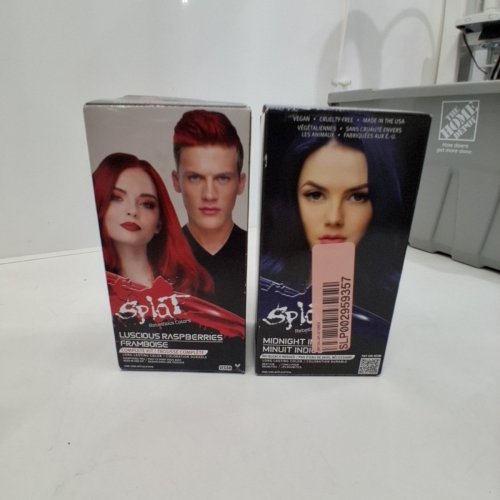 2PC SPLAT REBELLIOUS COLORS HAIR COLOR COMPLETE KITS - LUSCIOUS RASPBERRIES AND MIDNIGHT INDIGO image 2
