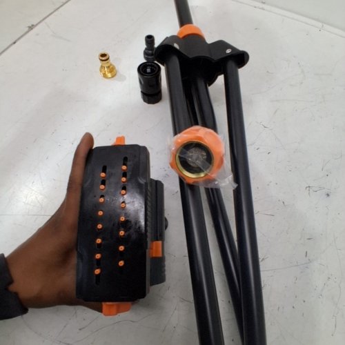DIIVOO GARDEN SPRINKLER WITH TRIPOD BASE - 26" - 38" - BLACK/ORANGE (MODEL: 7080-1) image 3