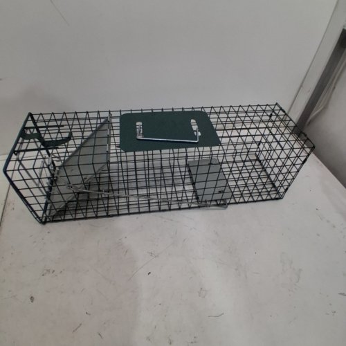 WIRE CAGE LIVE ANIMAL TRAP - 24" X 7" X 7" - GREEN (MODEL: 3147487) image 4