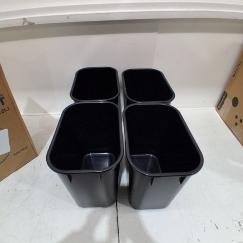 4PK ACRIMET WASTEBASKETS 12 LITER / 13QT - BLACK image 2