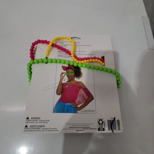 2PC WAY TO CELEBRATE! 80S COSTUME ACCESSORY KIT - PINK, GREEN, YELLOW image 3