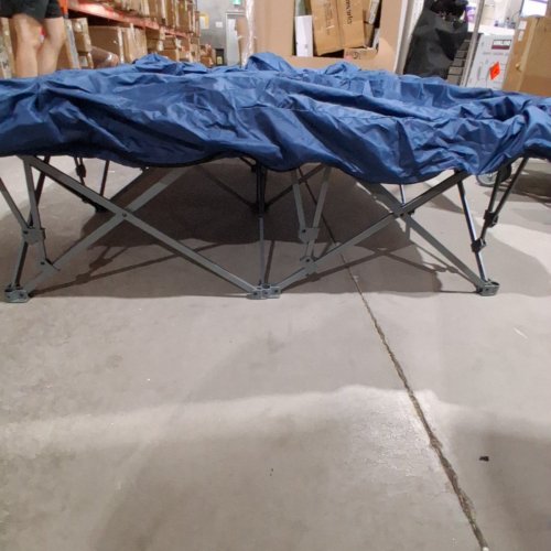 KAMPKEEPER TWO-PERSON CAMP COT AND AIR MATTRESS - QUEEN 60" X 80" - BLUE/GRAY (MODEL: KK-6080 / RTX-KK-CC) image 3