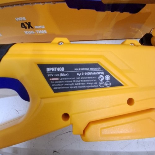 ADOTOCAM CORDLESS POLE HEDGE TRIMMER *TOOL ONLY* - 16" - 20 V - 8FT REACH - YELLOW (MODEL: DPHT400) image 2