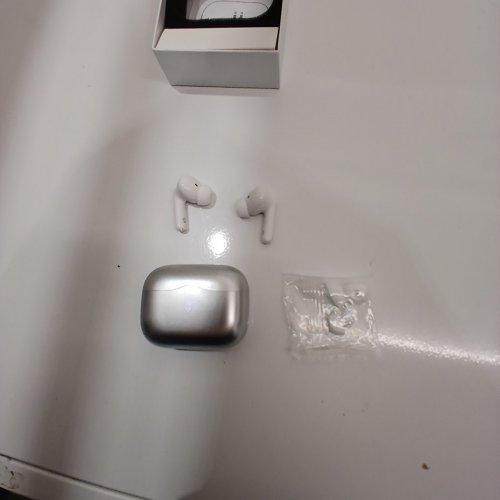 XINWLD WIRELESS BLUETOOTH EARBUDS WITH MICROPHONE - 40H BATTERY LIFE - WHITE & SILVER (MODEL: A97 PRO) image 4