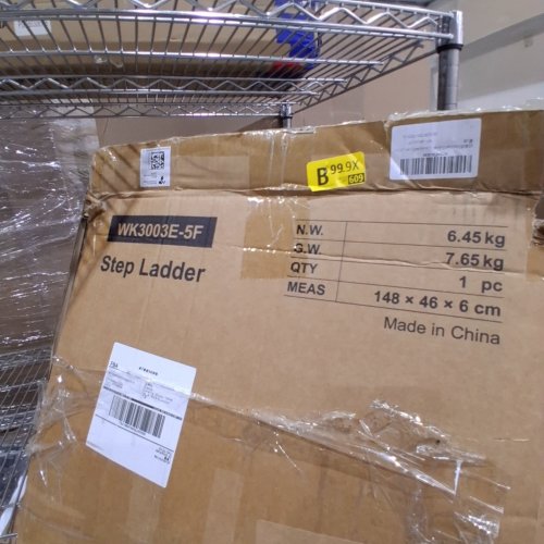 FOLDING STEP LADDERS WITH RUBBER HAND GRIP AND ANTI-SLIP WIDE PEDAL - 4 STEP - ORANGE\ALUMINUM image 2