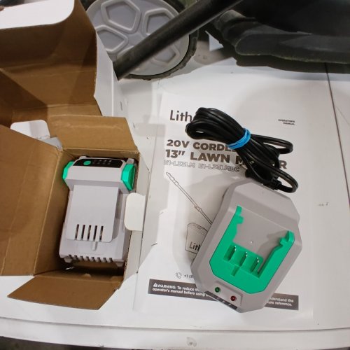 LITHELI CORDLESS 13" LAWN MOWER - BRUSHLESS MOTOR, 4.0A BATTERY & CHARGER INCLUDED (MODEL: E1-L33LBMC) image 4