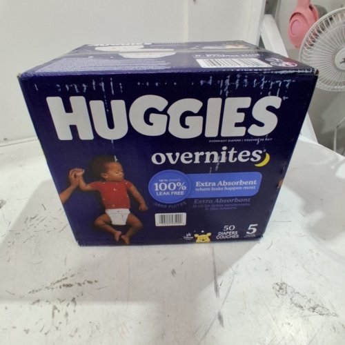 50PK HUGGIES OVERNITES NIGHT TIME DISPOSABLE BABY DIAPERS - SIZE 5 - WINNIE THE POOH image 2