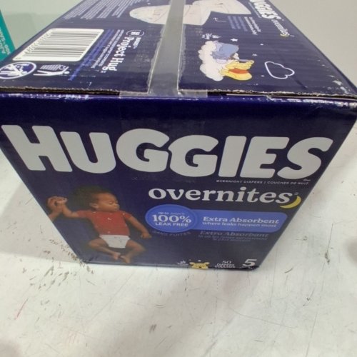 50PK HUGGIES OVERNITES NIGHT TIME DISPOSABLE BABY DIAPERS - SIZE 5 - WINNIE THE POOH image 3
