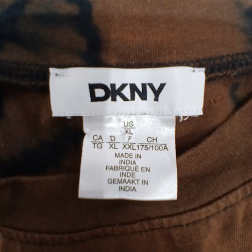 WOMEN'S DKNY TIE DYE MAXI DRESS - EXTRA LARGE - BROWN / BLACK image 2