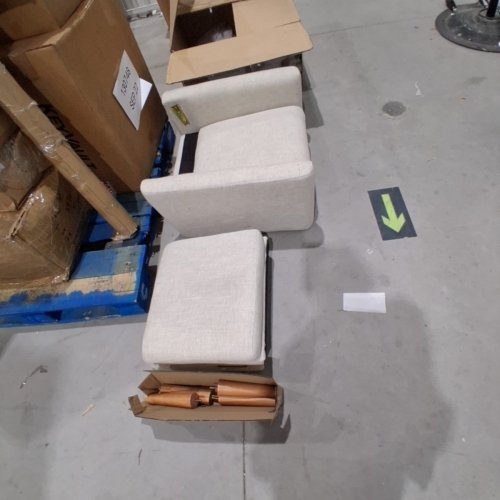 MAINSTAYS BRIAR ROUND ARM ACCENT CHAIR - 29.3" X 30.3" X 33.5" - OFF WHITE (MODEL: MS65080769710) image 2