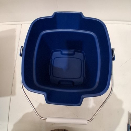 RUBBERMAID ROUGHNECK STURDY SQUARE PAIL BUCKET WITH DURABLE GRIP HANDLE - 12QT - NAVY BLUE image 3