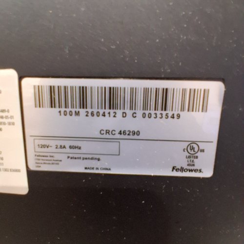 FELLOWES AUTOMAX 100M AUTO FEED SHREDDER (4629001) SHREDDER,BLACK image 6