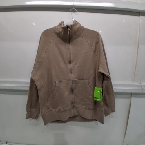 WOMEN'S ATHLETIC WORKS LONG-LINE TRACK JACKET - MEDIUM - TAN (STYLE: AWFS1755LD/403) image 3