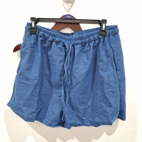 WOMEN'S DRAWSTRING LIGHTWEIGHT SHORTS - SMALL - BLUE image 2