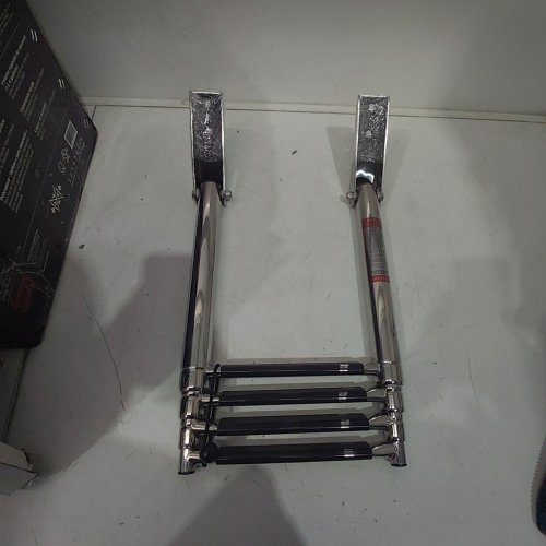 COSTWAY 4-STEP TELESCOPING DOCK/BOAT/POOL LADDER WITH NON-SLIP STEPS - SILVER (MODEL: TJ10014) image 2