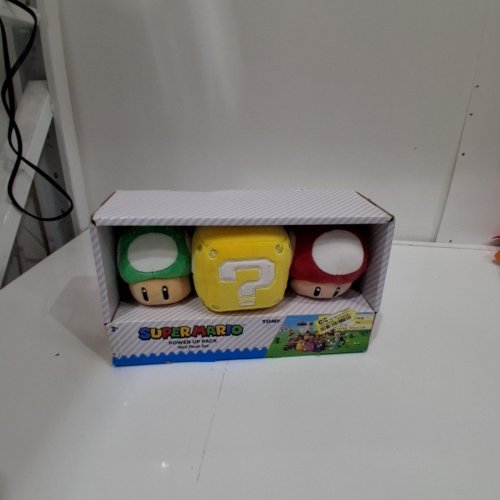 3PK TOMY SUPER MARIO MINI PLUSH SET - GREEN, YELLOW, RED (ITEM: T12674N) image 2