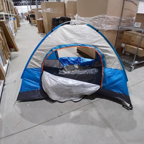EGNMCR AUTOMATIC POP-UP CAMPING TENT FOR 3-4 PEOPLE - BLUE / GRAY image 3