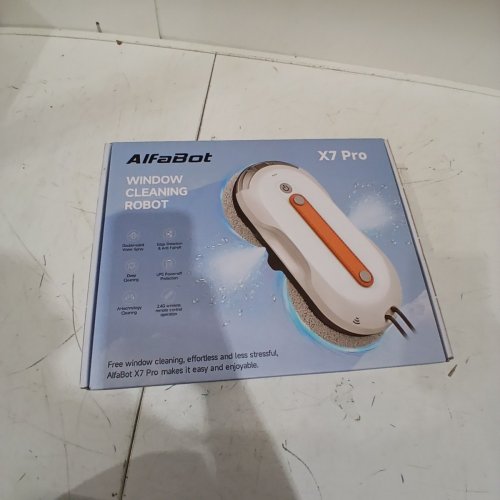 ALFABOT WINDOW CLEANING ROBOT WITH DUAL-SIDE WATER SPRAY - 60ML TANK - WHITE/BROWN - (MODEL:X7) image 2