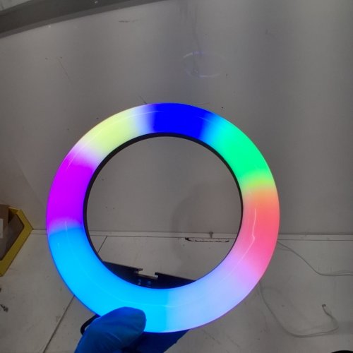 ONN. BLUETOOTH RGB RING LIGHT WITH 20 LIGHT MODE SETTINGS - 8" - BLACK image 2