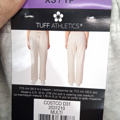 WOMENS TUFF ATHLETICS TENCEL JOGGER SWEATPANTS - EXTRA SMALL - LIGHT GREY HEATHER (STYLE: 2031210) image 2