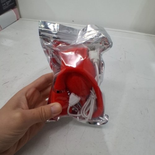 SILICONE CLITORAL G SPOT ROSE VIBRATOR TOY WITH 10 MODES - RED image 2