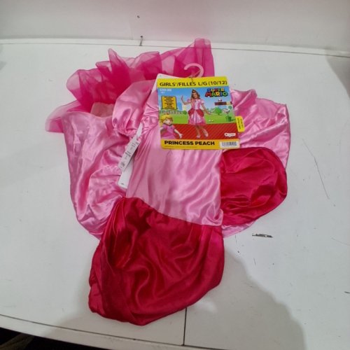 GIRL'S DISGUISE PRINCESS PEACH COSTUME - LARGE (10/12) - PINK image 2