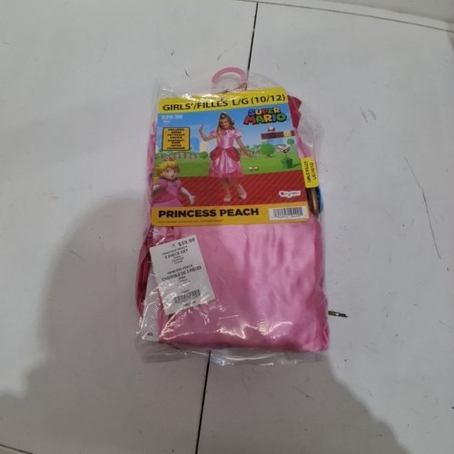 GIRL'S DISGUISE PRINCESS PEACH COSTUME - LARGE (10/12) - PINK image 3