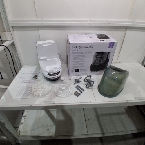 BABYBREZZA BOTTLE WASHER PRO 3-IN-1 WASHER/STERILIZER/DRYER - HOLDS 4 BOTTLES - BLACK/WHITE (MODEL: BRZ0103) image 3