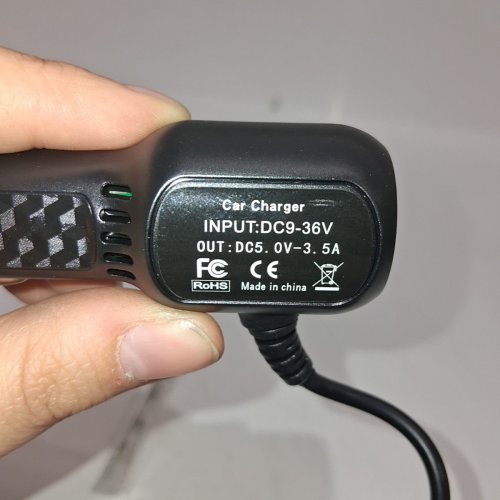 GEBILDET MICRO USB CAR POWER CABLE WITH DUAL PORT USB - 11.5FT - BLACK image 2