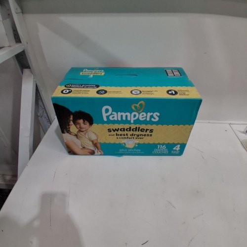 116PK PAMPERS SWADDLERS 360 LEAKPROOF DISPOSABLE BABY DIAPERS - SIZE 4 (15LBS- 34LBS)LBS) image 2