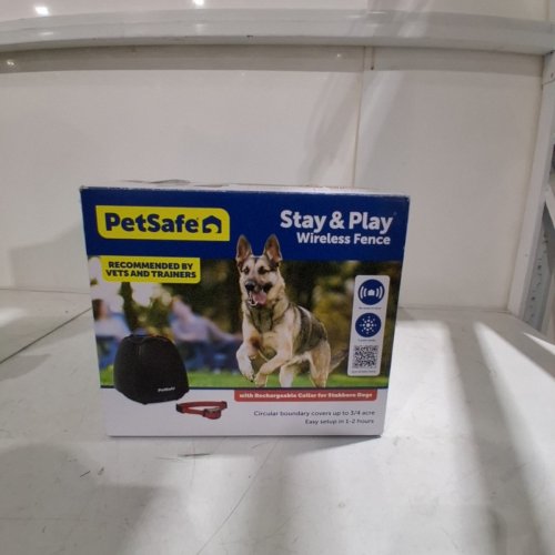 PETSAFE STAY & PLAY WIRELESS PET FENCE WITH TRANSMITTER AND RECHARGEABLE COLLAR - COVERS CIRCULAR AREA UP TO 3/4 ACRE - BLACK (MODEL: RFA-554/PIF00-15001) image 5