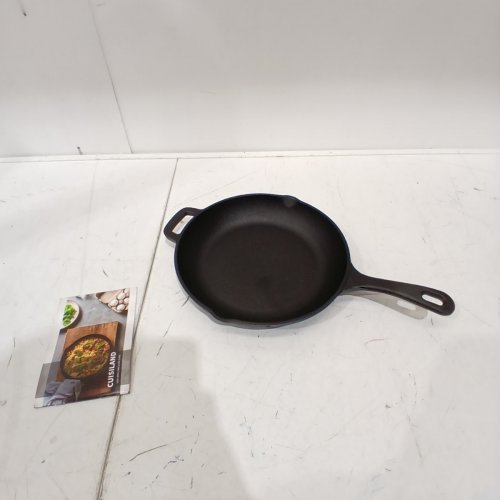 CUISILAND PRE-SEASONED CAST IRON SKILLET GRILL PAN & FRYING PAN WITH HANDLE - 10" - BLACK (MODEL: JJ72N) image 2