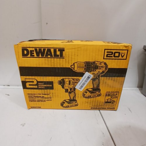 5PC DEWALT 20V MAX BRUSHLESS CORDLESS COMPACT DRILL/DRIVER AND IMPACT DRIVER WITH CARRYING CASE, 2 BATTERIES COMBO KIT (MODEL: DCK277C2) image 9