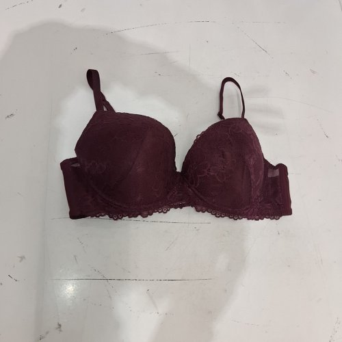 WOMEN'S SHEIN LACE BRA - 85C/38C - BURGUNDY image 2