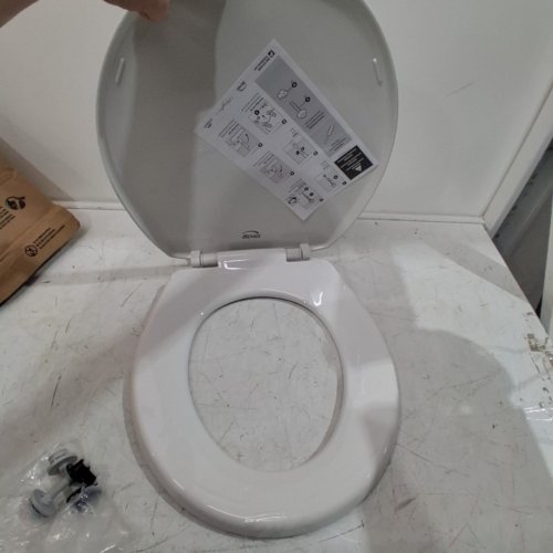 BEMIS ECONOMY PLASTIC ROUND TOILET SEAT - WHITE (MODEL: 730SLEC 000) image 4