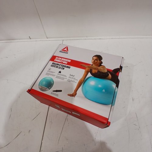 REEBOK WEIGHTED STABILITY BALL - 21.5" - BLUE image 3