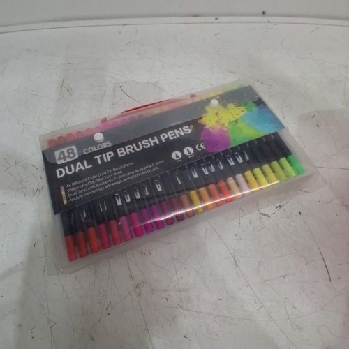 48PK DUAL TIP BRUSH PENS - ASSORTED COLOURS image 2