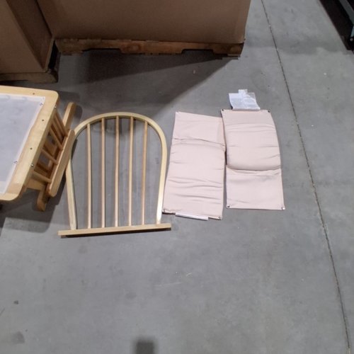 STORKCRAFT HOOP GLIDER AND OTTOMAN - 39.96" X 30.31"; OTTOMAN 19.69" X 15.35" X 14.37" - NATURAL AND PINK - (MODEL: 06550-665-DF) image 4