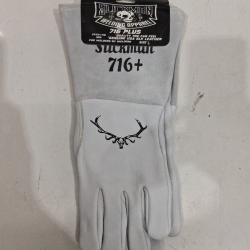 SLICKMAN 716 + ELK LEATHER TIG WELDING GLOVES - LARGE - LIGHT GRAY image 3