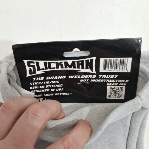 SLICKMAN 716 + ELK LEATHER TIG WELDING GLOVES - LARGE - LIGHT GRAY image 4