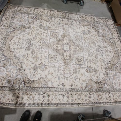 ELEGANT RUGS VINTAGE TRADITIONAL AREA RUG FOR LIVING ROOM LARGE CARPET-MACHINE WASHABLE - 8FT X 10FT - CREAM, BEIGE, AND GRAY image 4