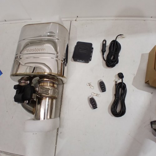 PEASTORM ELECTRIC VALVETRONIC EXHAUST CUTOUT WITH MUFFLER VALVE KIT - 2.5" - SILVER image 3