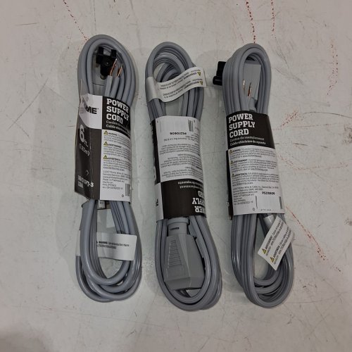 3PK PRIME POWER SUPPLY CORD - 6FT, 16/3 SPT-3, 13A - GRAY (MODEL: PS210606) image 3